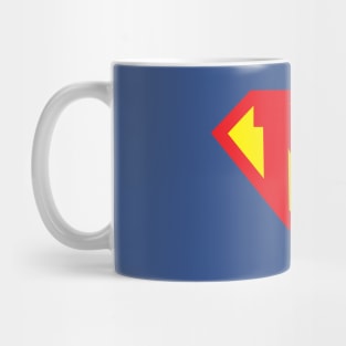 Letter M Superhero Symbol Mug